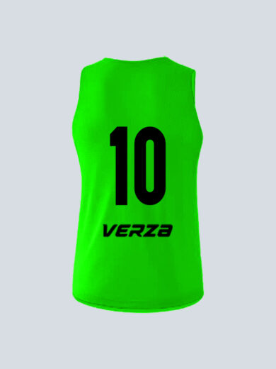 Chaleco verde de entrenamiento con número Verza